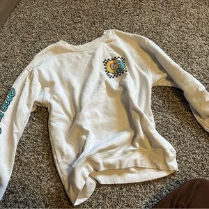 Cozy White Crime Junkie Graphic Sweatshirt